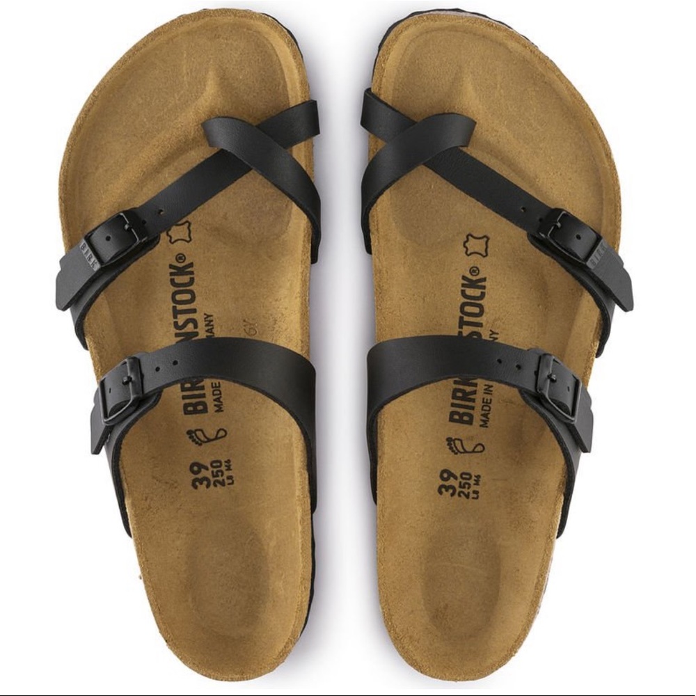 Black Birkenstock multi strap sandal